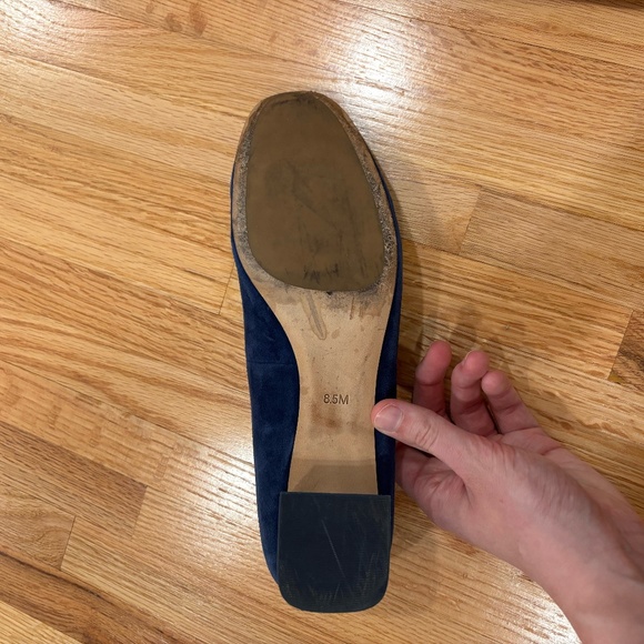 Tory Burch Navy Suede Flats, Size 8.5 - Picture 4 of 7